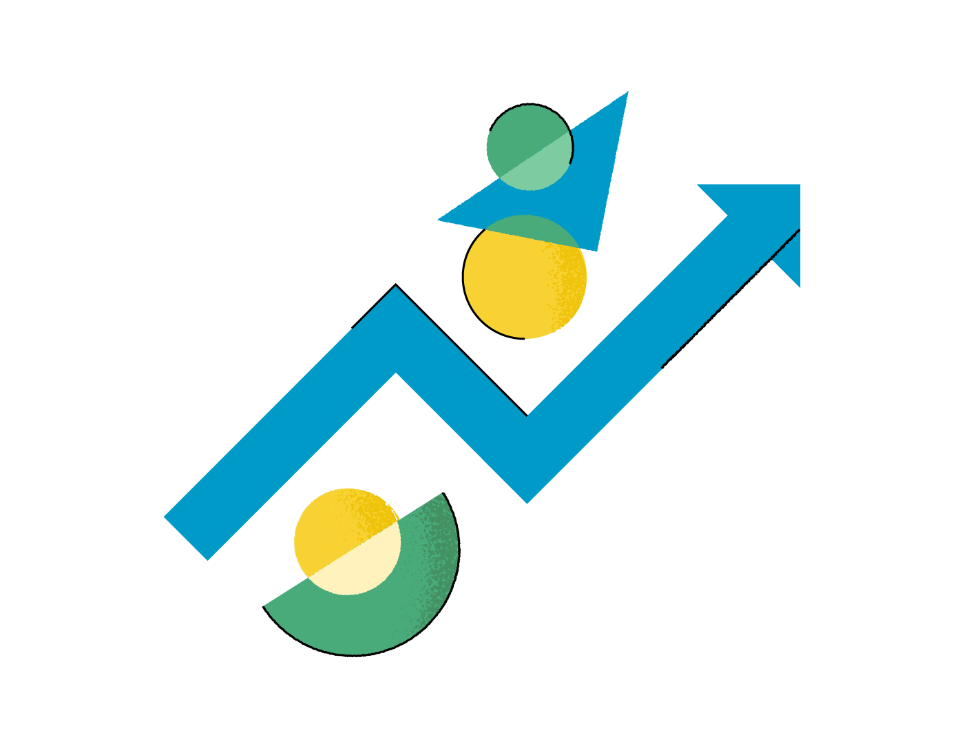 illustratie die verhoogde efficiëntie moet voorstellen